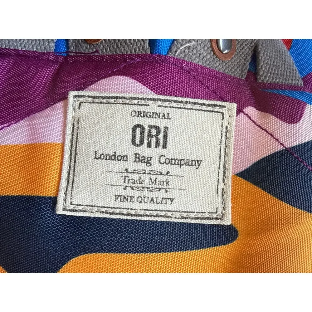 ORI London Bag Co Bantry B Bold Camo Recycled Canvas Backpack Work School Bright